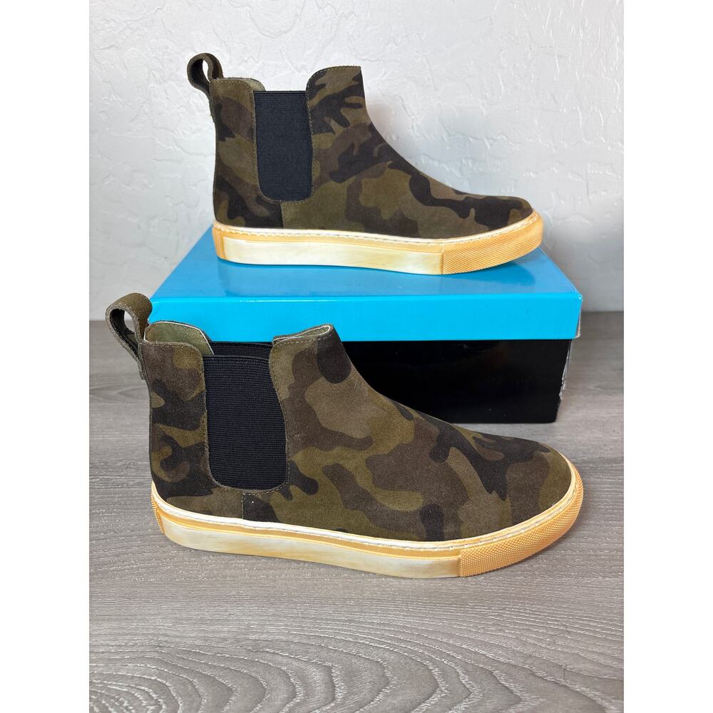 Chocolat Blu Nash Military Suede Chelsea Sneakers Women's Size 37 US 6.5-7- NIB